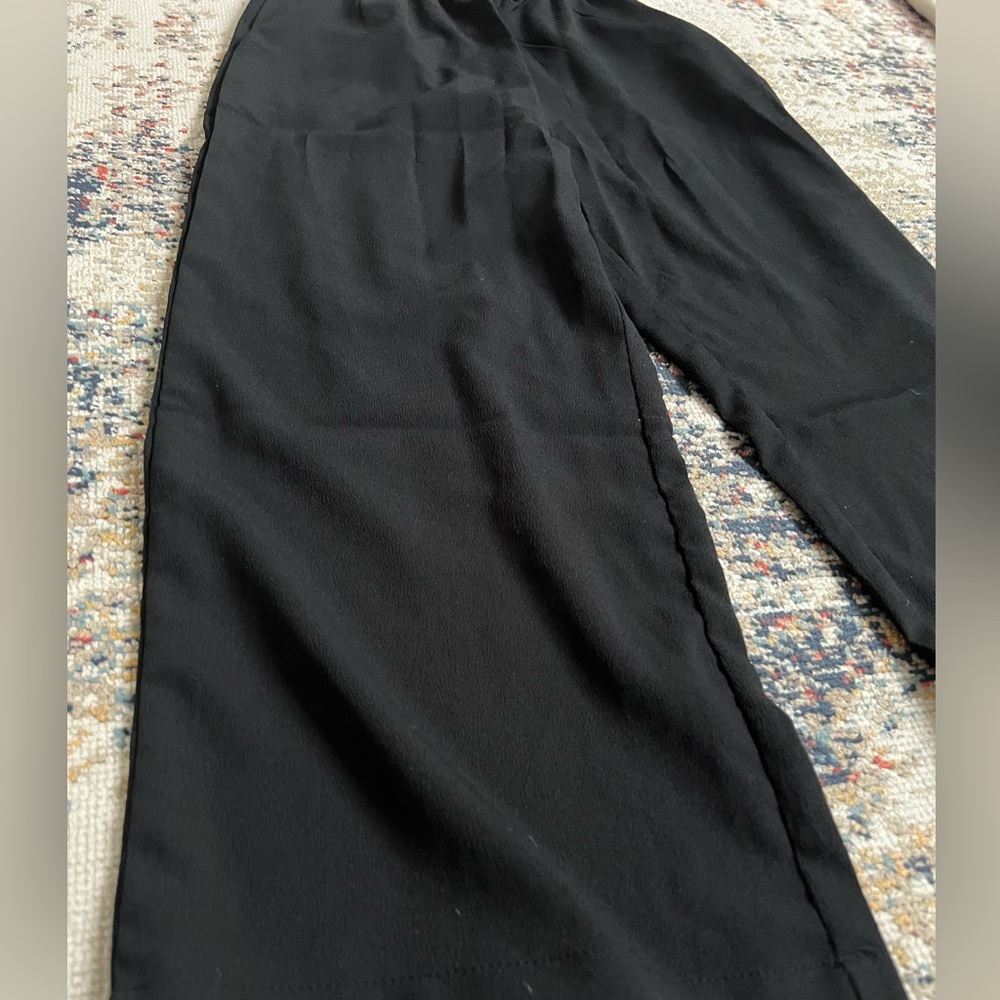 Girls H&M Black Elastic Waist Trousers - Picture 2 of 6